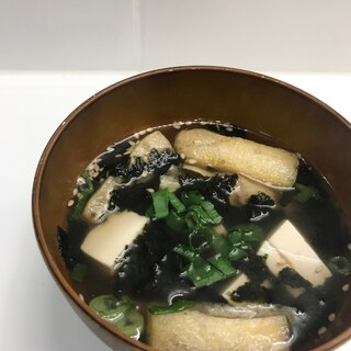 油揚げと豆腐の中華スープ